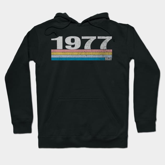 43rd Birthday Retro Born in May of 1977 Hoodie by bummersempre66